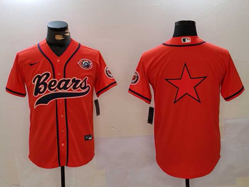 Mens Chicago Bears Blank Orange Throwback With Patch Cool Base Stitched Baseball Jersey,We sell and wholesale Mens Chicago Bears Blank Orange Throwback With Patch Cool Base Stitched Baseball Jersey on line form chian!